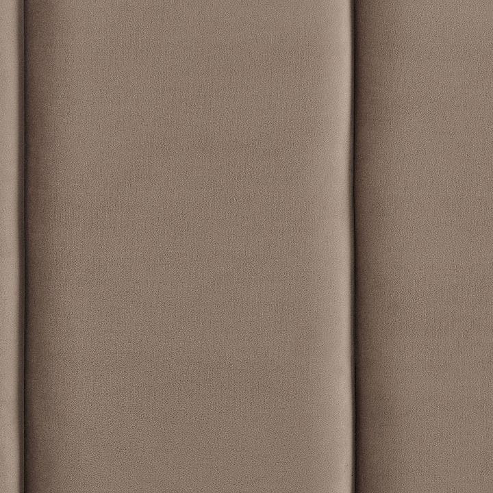 Actual product image Beliani Upholstered Bed Velvet Fabric taupe Slatted Frame 140 x 200 cm VILLETTE (140 x 200)