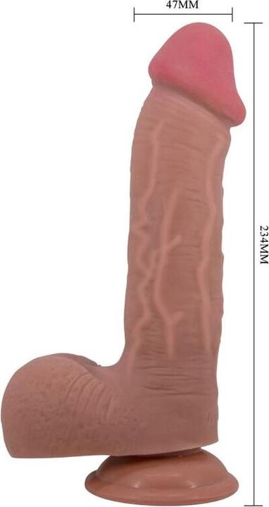 Immagine prodotto Pretty Love Dildo Realistico Della Serie Sliding Skin Con Ventosa Sliding Skin Marrone 23,4 cm
