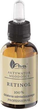 Ava Cosmetics AKTYWATOR MŁODOŚCI RETINOL z witaminami C, E, F 100% działania odmładzającego Rozjaśnia cerę (30 ml)