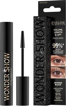 Eveline Cosmetics Wonder Show Mascara végétal - Longueur, volume et lift extrêmes (Intense Black)