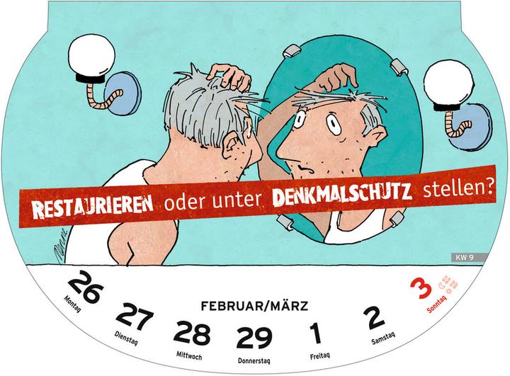 Image du produit Heye Calendrier illustré Proverbes stupides (21 x 29 cm, Non contraignant, Allemand)