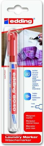 Produktbild Edding Wäschemarker (Rot, Weiss, 1 mm, 1 x)
