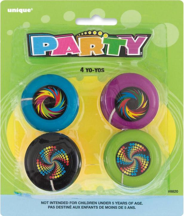 Image du produit Unique Party Mini Yo-Yo en plastique (paquet de 4)