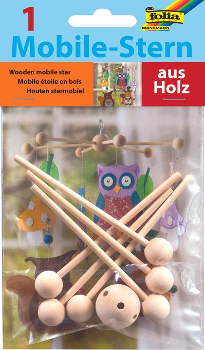 Actual product image Folia Mobile star made of wood