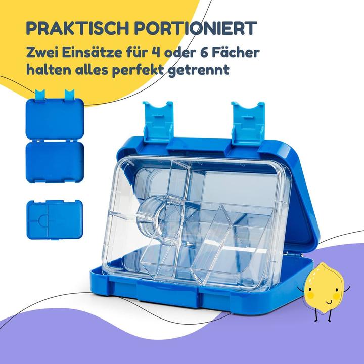 Image du produit Schmatzfatz Junior boîte à pain, bleu girafe