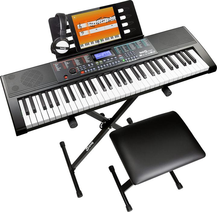 Produktbild RockJam 61-Key-Tastatur-Klavierset mit Zubehör (61 Tasten)