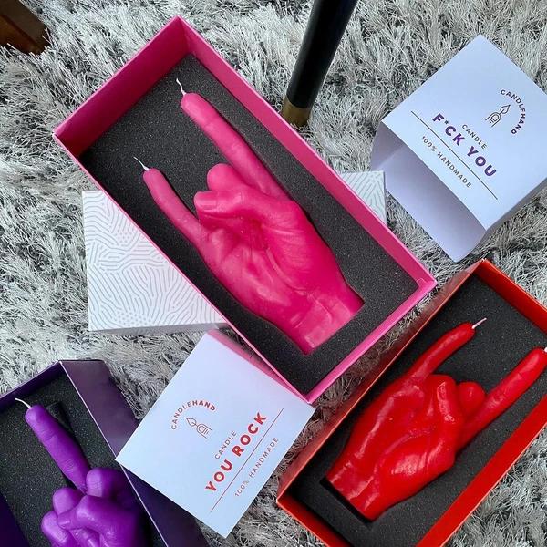 Actual product image Candle Hand You Rock (1 pcs.)