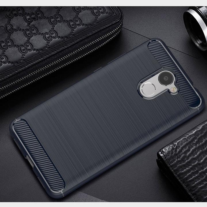 Produktbild König Design Huawei Y7 Prime Hülle Case Handy Cover Schutz Tasche Schutzhülle Bumper Blau (Huawei Y7 Prime (2017))