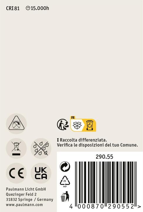 Immagine prodotto Paulmann Riflettore (E27, 10 W, 730 lm, 1 x, F)