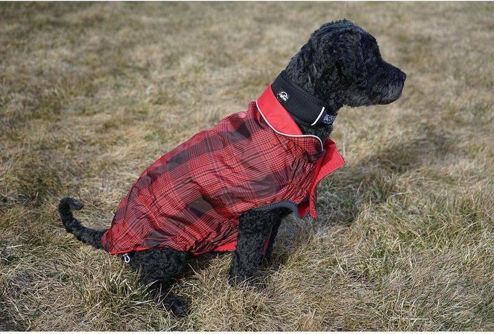 Actual product image Canada Pooch Go Fresh Pet - Reversible Rain jacket Scarlet Red L 46cm (46, Dog life jacket)