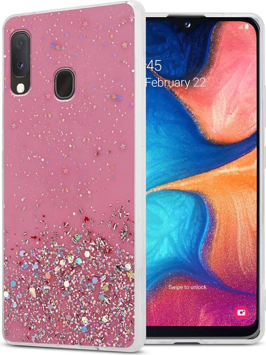 Rosa con glitter