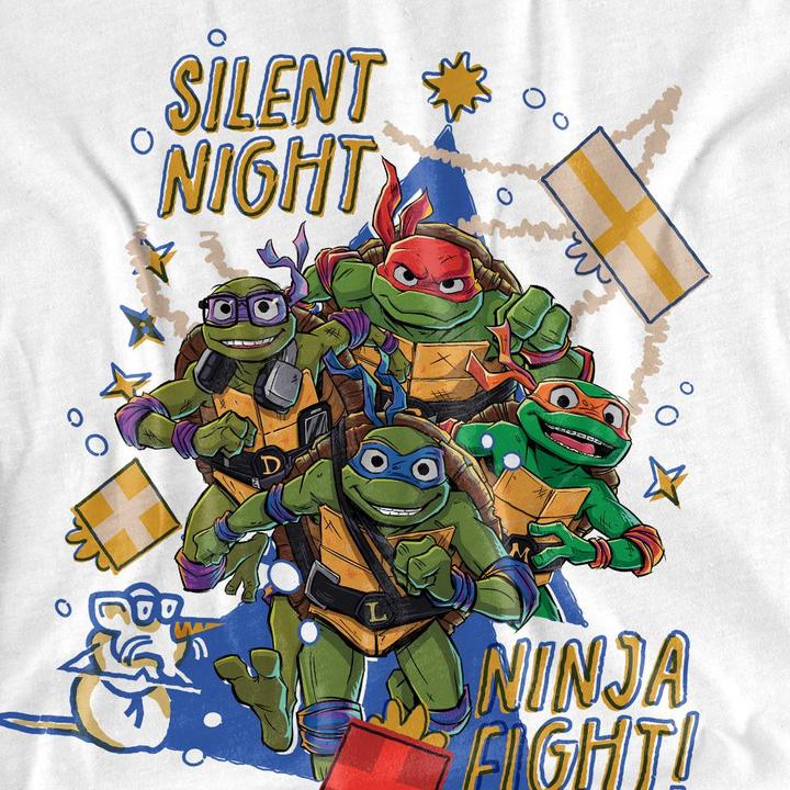 Produktbild Teenage Mutant NT Silent Night Ninja Fight TShirt weihnachtliches Design (M)