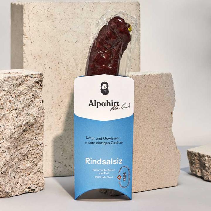 Actual product image Alpahirt Beef salsiz (120 g)