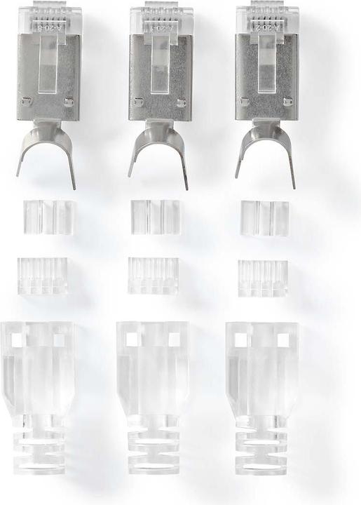 Produktbild Nedis RJ45-Stecker | RJ45 Pass Through | Festes/verseiltes FTP CAT7 | Gerade | Vergoldet | 10 Stück (F/UTP, CAT7)