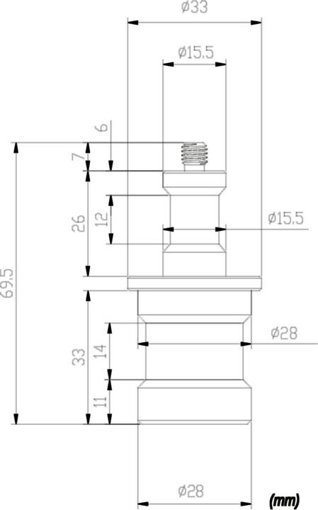 Actual product image Walimex 2x spigot 28mm (1 1/8") / 16mm (5/8") (Stand adapter)