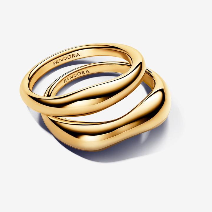 Actual product image Pandora Organically shaped stacking rings (54)