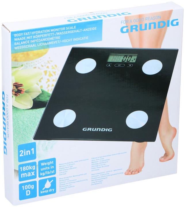 Produktbild Grundig elektroniczna waga łazienkowa, analiza masy ciała, BMI, do 180 kg (180 kg)