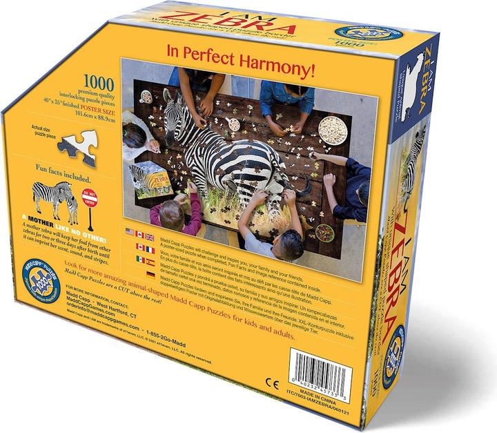 Actual product image Madd Capp Contour puzzle zebra (1000 pieces)