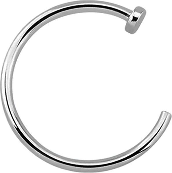 Star Piercing Nasenring offen silber (ohne Messing, Chirurgenstahl 316L)