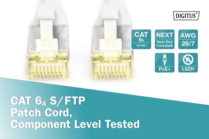Immagine prodotto Digitus Cavo patch CAT 6A S/FTP, testato a livello di componenti (S/FTP, CAT6a, 7 m)