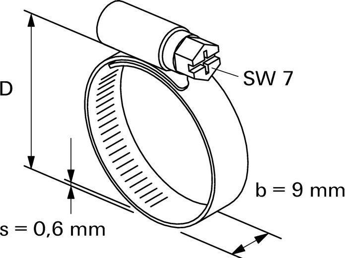 Actual product image Fischer FIS 045529 Hose clamp SGS 9 W2 90 -110