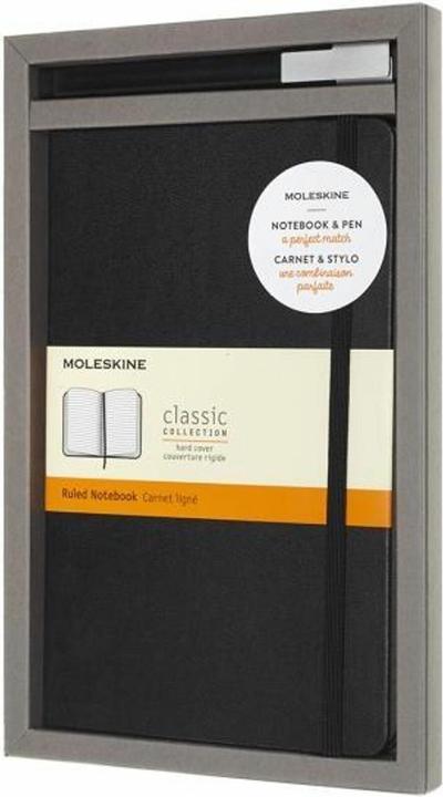 Immagine prodotto Moleskine Set notebook, grande/A5, nero + penna a sfera (A5, Righe, Copertina rigida)