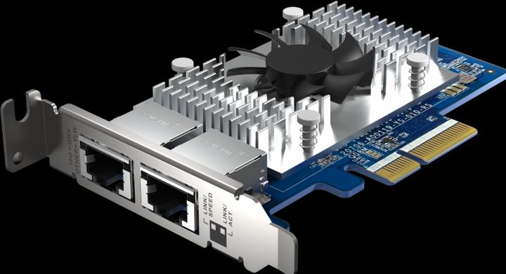Actual product image QNAP Dual-port 10GBASE-T, 10GbE, network expansion card, Intel X710 PCIe Gen3x4