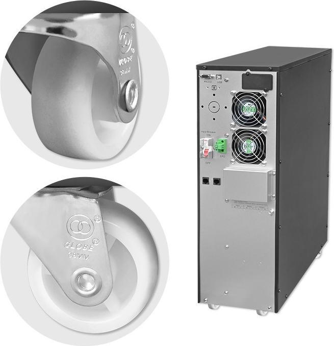 Produktbild Qoltec ZASILACZ AWARYJNY UPS 6KVA | 6000W | POWER FACTOR 1.0 | LCD | EPO | USB | ON-LINE (6000 VA, 6000 W, Online-Doppelwandler USV)