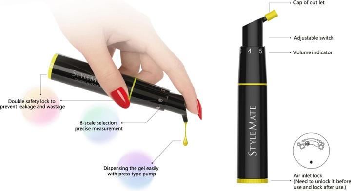 Actual product image Trisa Gelfarbe Stylemate Gelb (Nail varnish dryer, Yellow)
