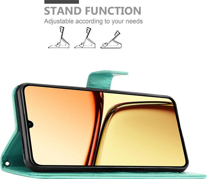 Produktbild Cadorabo Hülle für Realme C61 / C63 mit Blumen Muster (CAT S61, Realme C63)