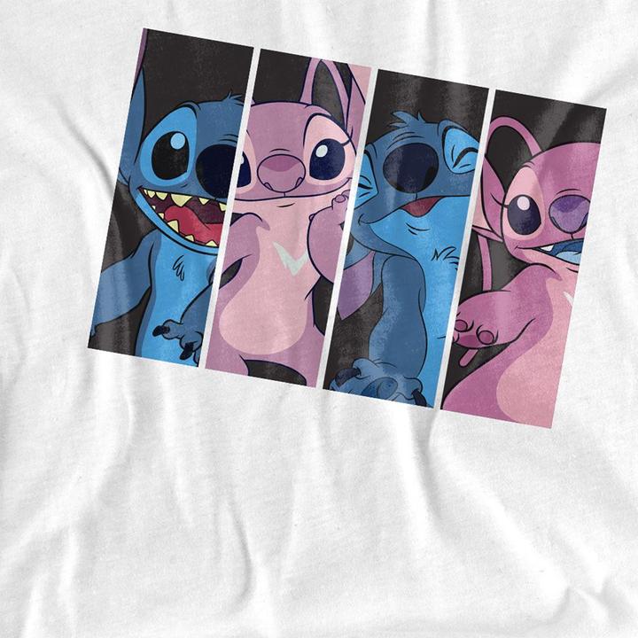 Actual product image Lilo & Stitch Unisex Adult Stitch Angel Boxes T-Shirt (S)
