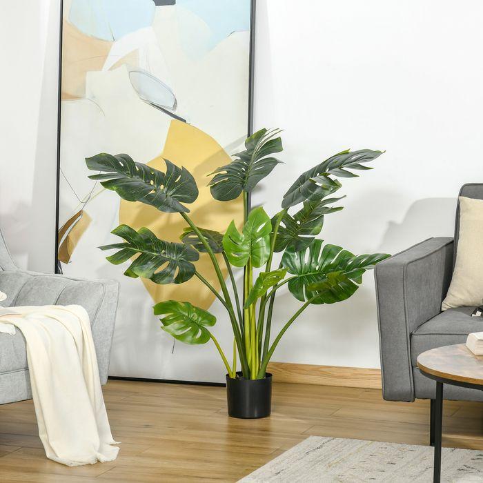 Image du produit Swisshandel24 Plante d'intérieur Plante de bureau artificielle Plante décorative Pot en plastique de 110 cm pour (110 cm)
