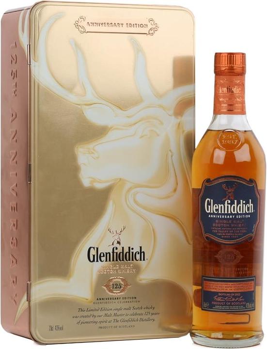 Immagine prodotto Glenfiddich Edizione per il 125° anniversario (Single Malt, Whisky scozzese, 1 x 70 cl)