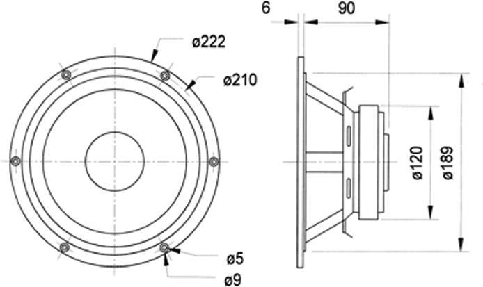 Actual product image Visaton Woofer AL 200, 8 Ohm