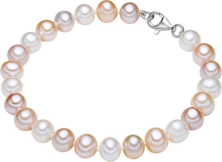 Immagine prodotto Valero Pearls Perle d'acqua dolce d'argento da donna coltivate multicolore - 2242 (23 cm, Argento)