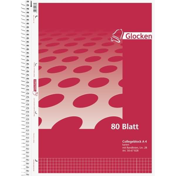 Image du produit Bloc-notes collège Cloches (A4, Quadrillé, Couverture rigide)