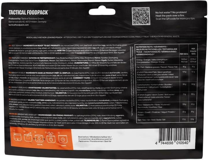Image du produit Tactical Foodpack Beef Bibimbap (120 g)