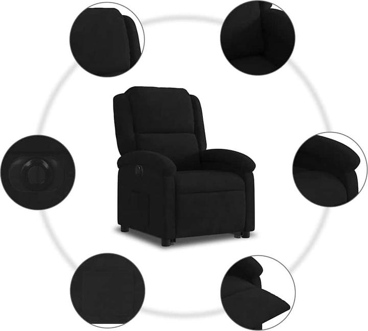 Actual product image VidaXL Recliner recliner reclining chair reclining chair black velvet