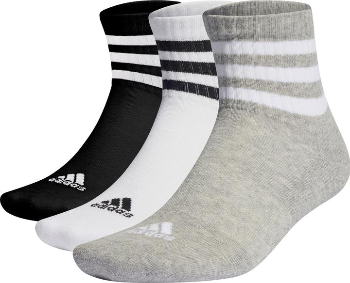 Produktbild adidas 3-Streifen Cushioned Sportswear Mid-Cut Socken (3 Paar) (40, 41, 42)