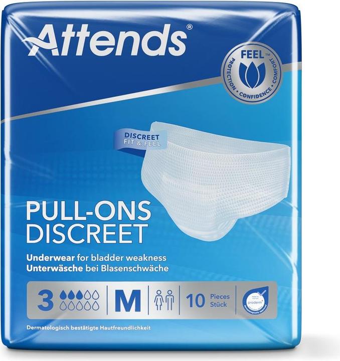Produktbild Attends Pull Ons 3 Discreet M Btl 10 Stk (10 x, M)