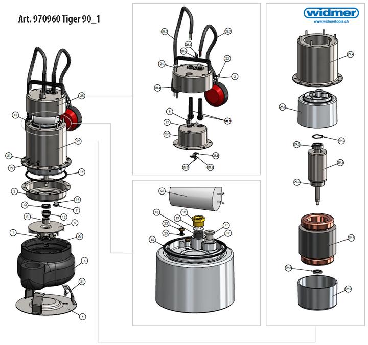 Immagine prodotto Hydrostar Pompa sommergibile per acque reflue Tiger 90 M (Pompa per acque cariche)