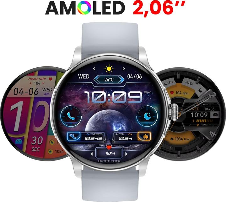 Actual product image xO smartwatch J11 Amoled silver