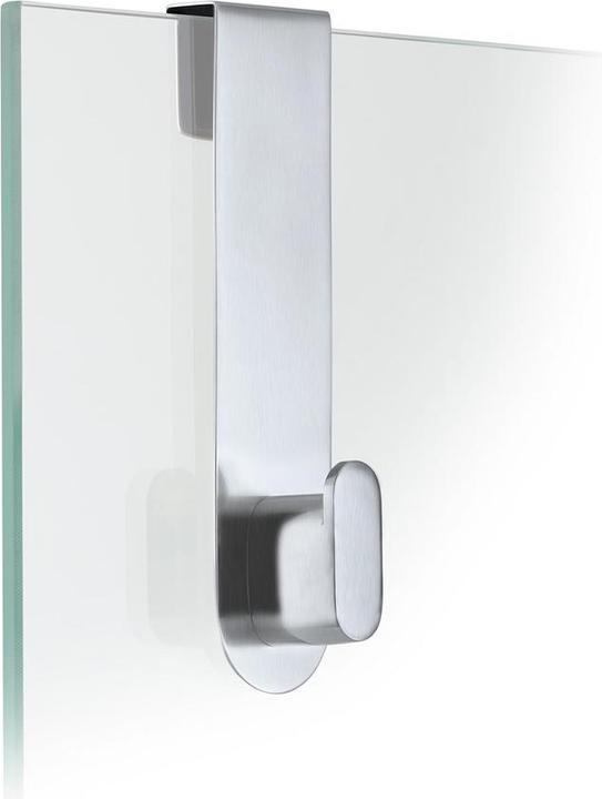 Produktbild Blomus AREO- Haken für Glasduschwand aus mattiertem Edelstahl, 6 - 8 mm Wandstärke, moderner Handtu