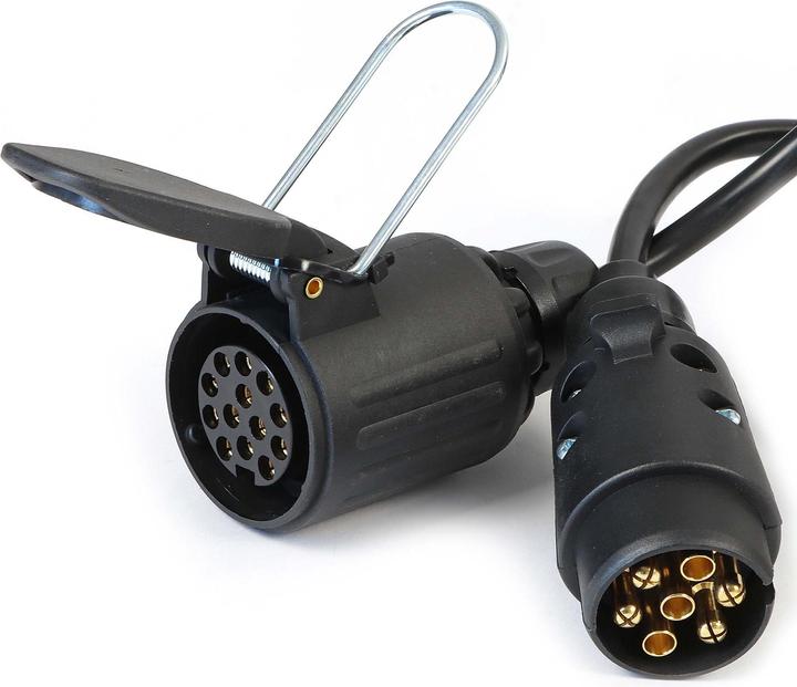 Produktbild Wiltec Verlängerungskabel 2m 7-polig 13-polig Anhängerkabel PVC Elektrokabel