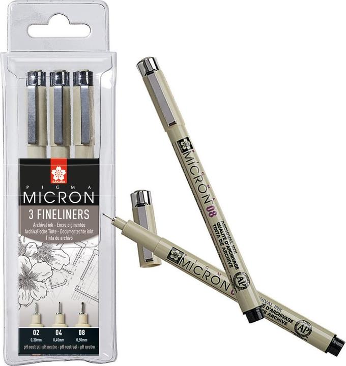 Image du produit Sakura Pigma Micron (Noir, 3 x)