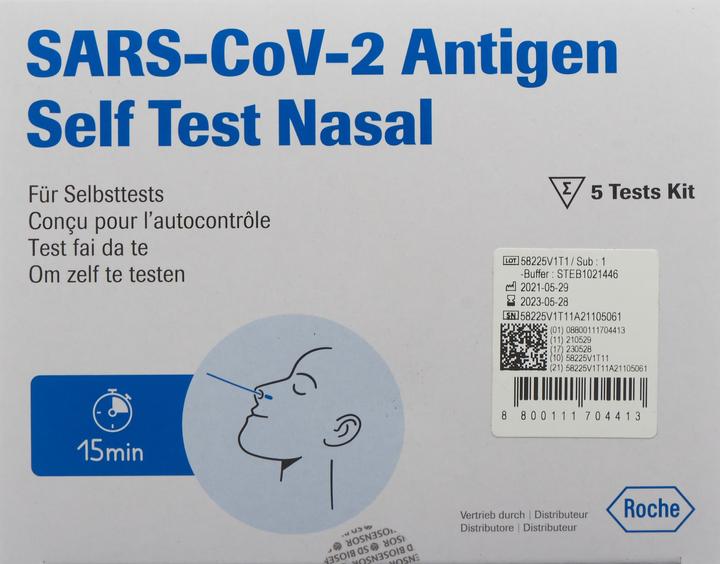 Image du produit Roche Antigène CoV-2 du SRAS Patient nasal (5 x)