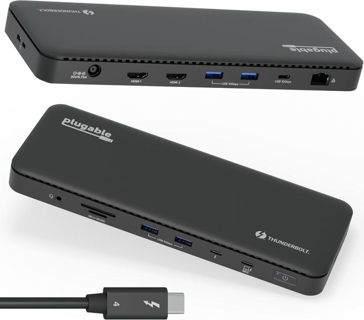 Immagine prodotto Plugable Dock TB 4 USB4 Dual HDMI (USB-C, 1 Porti)