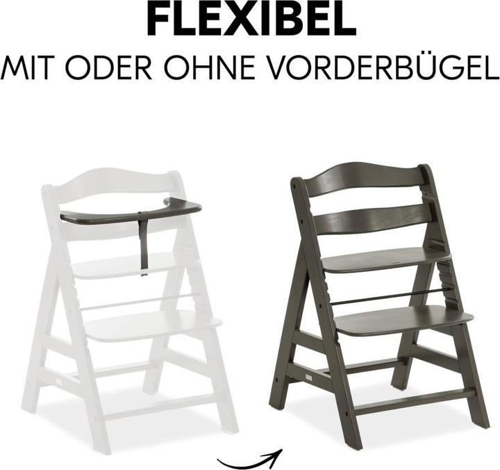 Actual product image Hauck Highchairs Highchair Alpha Plus Select Charcoal - in economy set (Highchair)