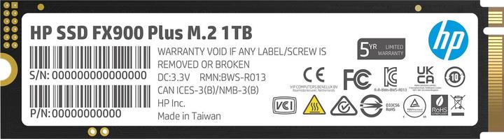 Productafbeelding HP SSD FX900 PLUS 1TB (1000 GB, M.2 2280)