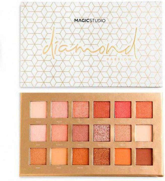 Image du produit IDC Institute EYESHADOW PALETTE 18 couleurs #diamond 1 u (Beige)